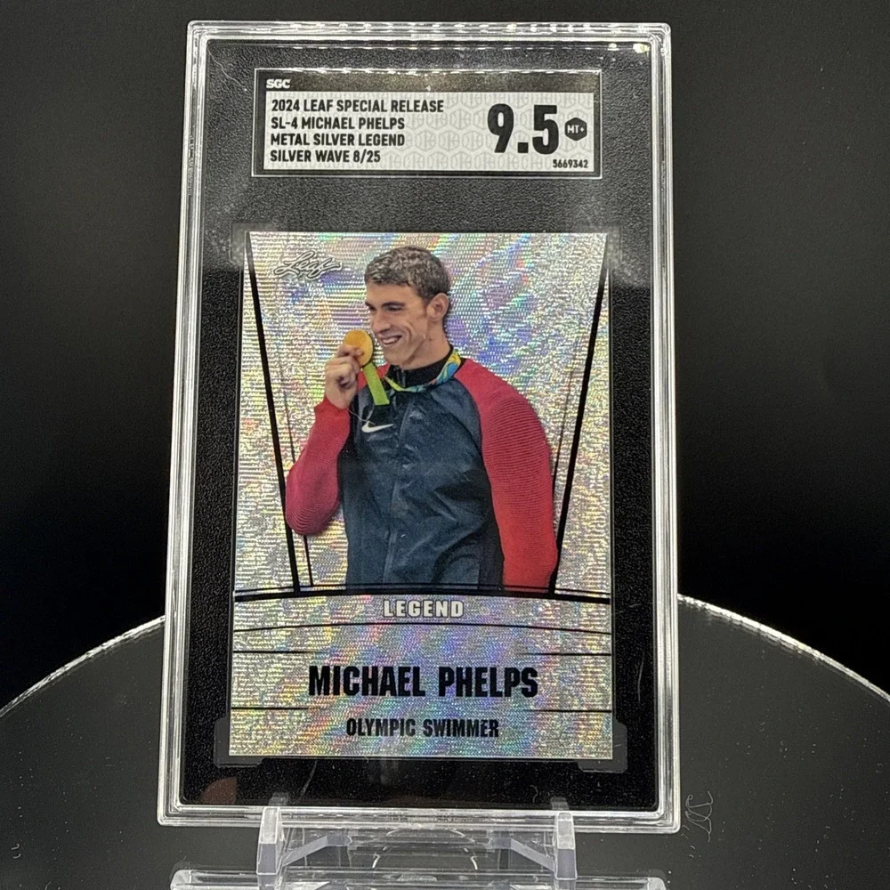 2024 Leaf Metal SP Michael Phelps #SL4 Silver Pulsar /25 SGC 9.5